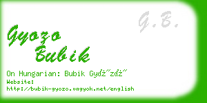 gyozo bubik business card